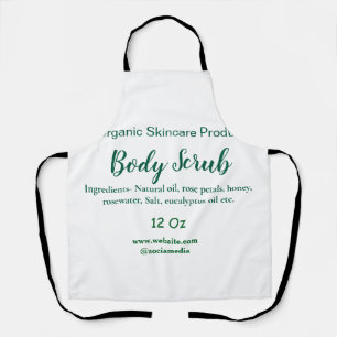 Tablier Beurre de corps bio vert nature ajouter le nom dan