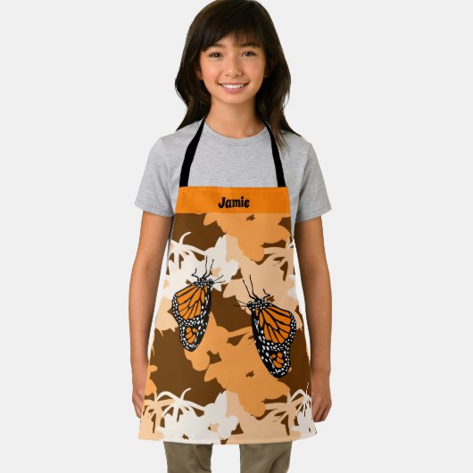Tablier Beurre de Monarque Stylisé mignon Orange (Insitu)