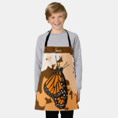 Tablier Beurre-papillon de Monarque orange stylisé mignon (Porté)