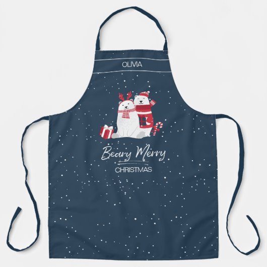 Tablier Beurre polaire Joyeux Noël ID851 (Recto)