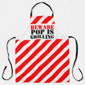 Tablier BEWARE Pop grillent des bandes de prudence rouge g (Recto)