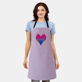 Tablier Bi Pride Heart Apron (Porté)