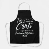 Tablier Bible religieuse chrétienne Verse 4 13 Philippiens (Recto)