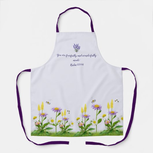 Tablier Bible Verse Floral Apron (Recto)