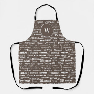 Tablier Bibliophile et ver de livre Genres de livre Typogr