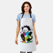 Tablier Bichon Dansant Kawaii Coloré (Porté)