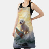 Tablier Bichon Frise Beach Plage Surf Peinture (Insitu)