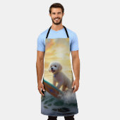 Tablier Bichon Frise Beach Plage Surf Peinture (Porté)