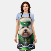 Tablier Bichon Frisé Chien Conduite Vélo St. Patrick (Porté)