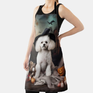 Tablier Bichon Frisé Citrouilles Halloween Épouvantable