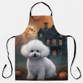 Tablier Bichon frisé Halloween Épouvantable (Recto)