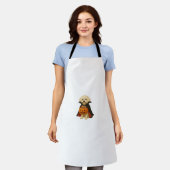 Tablier Bichon Frisé Halloween Vampire Pup avec Citrouille (Porté)