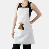 Tablier Bichon Frisé Halloween Vampire Pup avec Citrouille (Insitu)