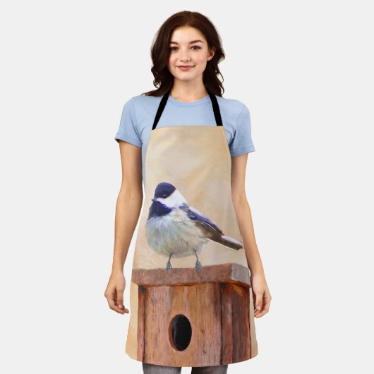Tablier Bickadee sur la peinture d'alimentation - Oiseaux (Porté)