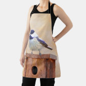 Tablier Bickadee sur la peinture d'alimentation - Oiseaux (Insitu)