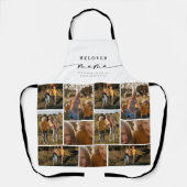 Tablier Bien-aimée Maman Joyeuse Fête des Mères Collage ph (Recto)