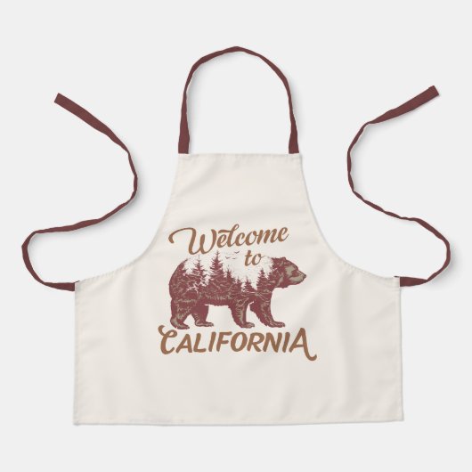 Tablier Bienvenue à California Bear Forest (Recto)