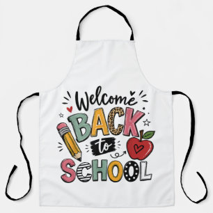 Tablier Bienvenue à l'école Enseignant Élève Premier Jour