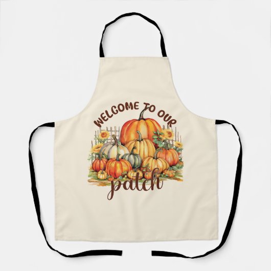 Tablier Bienvenue dans notre Patch - Cosy Citrouille Patch (Recto)