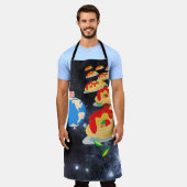 Tablier Bienvenue Spaghetti superposés pâtes aliens invasi (Porté)