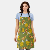 Tablier Bière et Motif de pizza (Porté)
