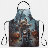 Tablier Biewer Terrier à moto Halloween effrayant (Recto)