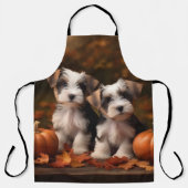 Tablier Biewer Terrier Chiot Automne Citrouille délice (Recto)