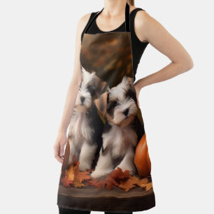 Tablier Biewer Terrier Chiot Automne Citrouille délice