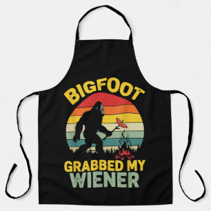 Tablier Big Foot a attrapé ma saucisse drôle Sasquatch