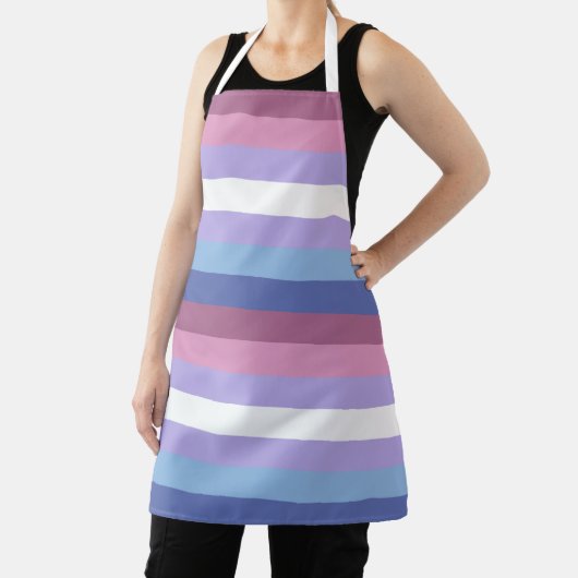 Tablier Bigender Pride, Impression par bandes, Fierté LGBT (Insitu)
