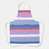 Tablier Bigender Pride, Impression par bandes, Fierté LGBT (Recto)