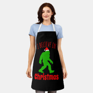 Tablier Bigfoot drôle Je crois en Noël