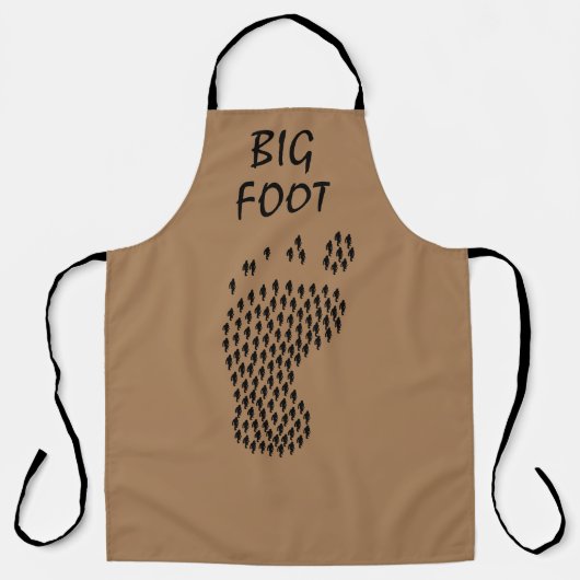 Tablier bigfoot, sasquatatch, empreinte, skunk+ape, (Recto)