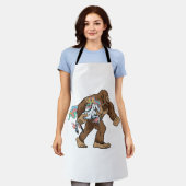 Tablier Bigfoot transportant Unicorn Drôle Cadeaux Sasquat (Porté)