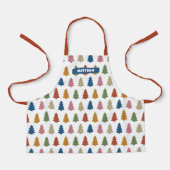 Tablier Bijoux Arbres avec nom Holiday Cookie Baking (Recto)