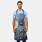 Tablier Bijoux en costume sur Denim bleu (Porté)