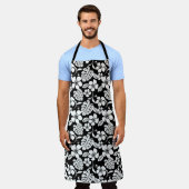 TABLIER BIKINI ROSE (NOIR) (Porté)