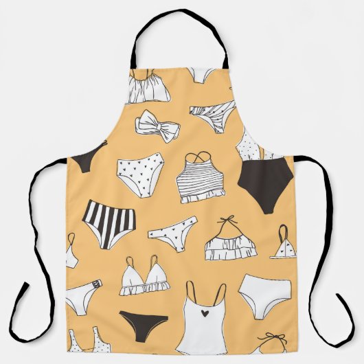 Tablier Bikini tropical : Motif d'été à main (Recto)
