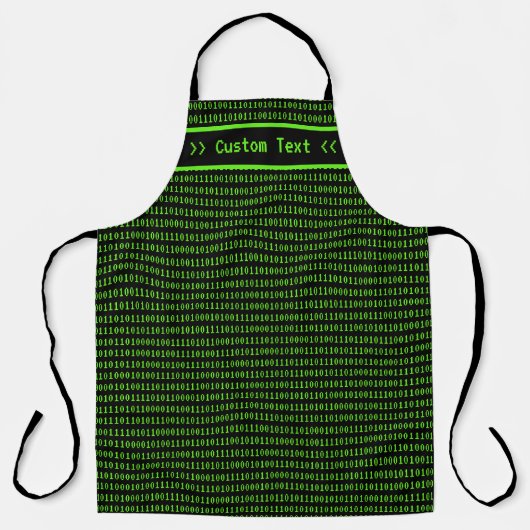 Tablier Binary on Black pour Code Heroes & Gamers - Person (Recto)