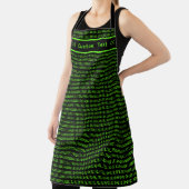 Tablier Binary on Black pour Code Heroes & Gamers - Person (Insitu)