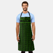 Tablier Binary on Black pour Code Heroes & Gamers - Person (Porté)
