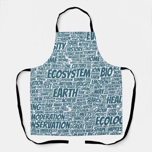 Tablier Bio Nuage de Mots Texte Modèle Biodiversité (Recto)
