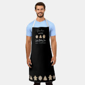Tablier Biscuit noir amusant Baking Crew Grandma Baking (Porté)