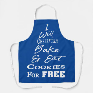 Tablier Biscuits amusants Crew Blue Christmas Apron