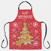 Tablier Biscuits biscuits de Noël Cuisinier Écran Snowflak (Recto)