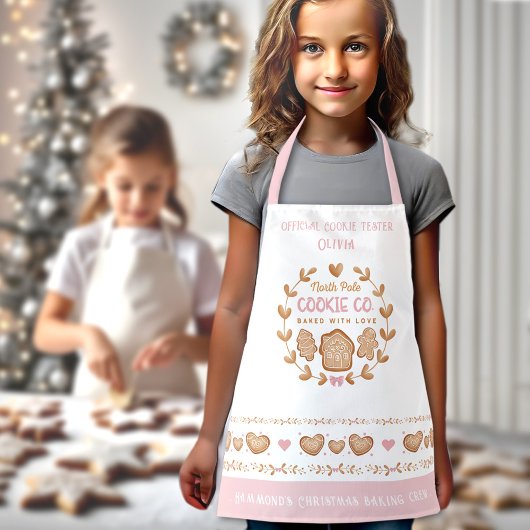 Tablier Biscuits biscuits pour enfants Pink Christmas Apro