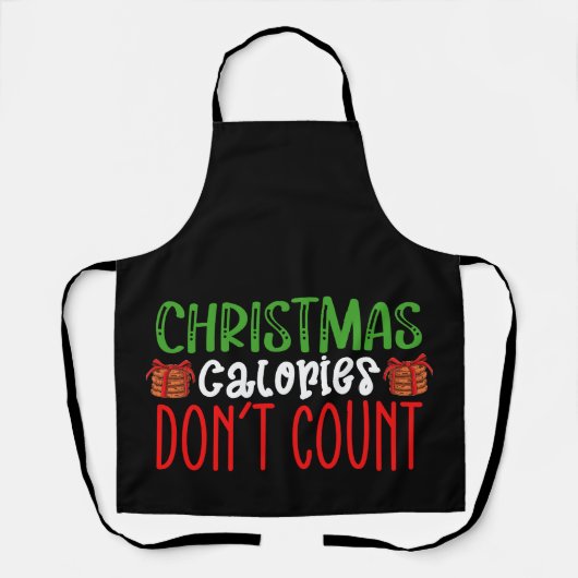 Tablier Biscuits de Noël : les calories ne comptent pas en (Recto)