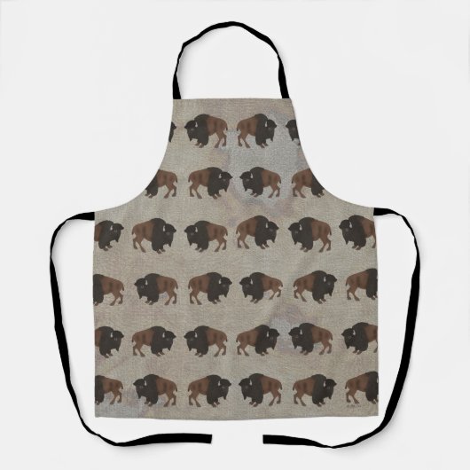 Tablier Bison Allover Imprimer la surface (Recto)