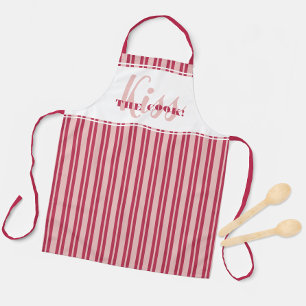 Tablier Bisou drôle au cuisinier humour moderne magenta ro