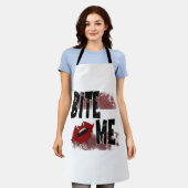 Tablier Bite me - Citation Cool - Halloween - Bat (Porté)
